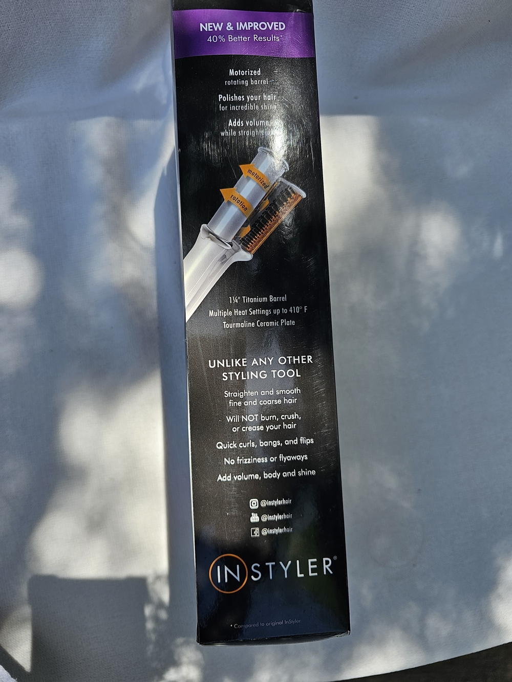 Rotating Iron Hair Styler - Black - Picture 2 of 3